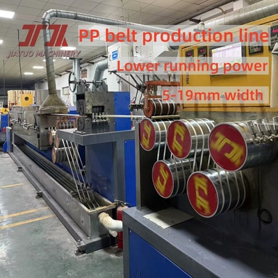 280kg/h PP 4Straps Output Making Machine với hệ thống điều khiển PLC và 250-300m/min tốc độ cao