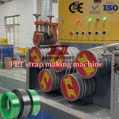 Máy làm dây đai PET công suất 400-450kg/H với bộ quấn hoàn toàn tự động và sản xuất dây đai PET chịu lực cao