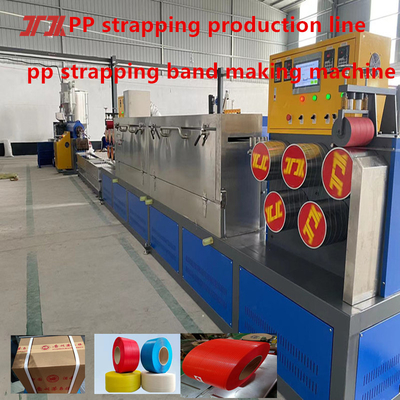 Máy làm dây đai PP Đùn trục vít đơn PP PET tự động Dây chuyền sản xuất dây đai Đóng gói thiết bị