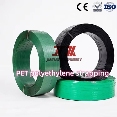 9-32mm Dải polyester tùy chỉnh màu xanh lá cây PET Vành đai đóng gói nhựa bề mặt dệt thêu