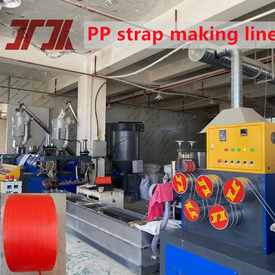 80KW tiêu thụ năng lượng Máy làm dây đai PP với máy cuộn tự động và điều khiển PLC