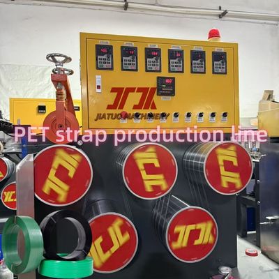 Dây chuyền ép đùn dây đeo PET tự động cho chiều rộng dây đeo 5-19mm với độ căng dây đeo >850kg