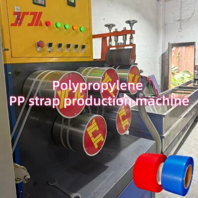 Máy làm dây đeo PP 5-19mm với ba thiết bị kéo và hệ thống điều khiển PLC
